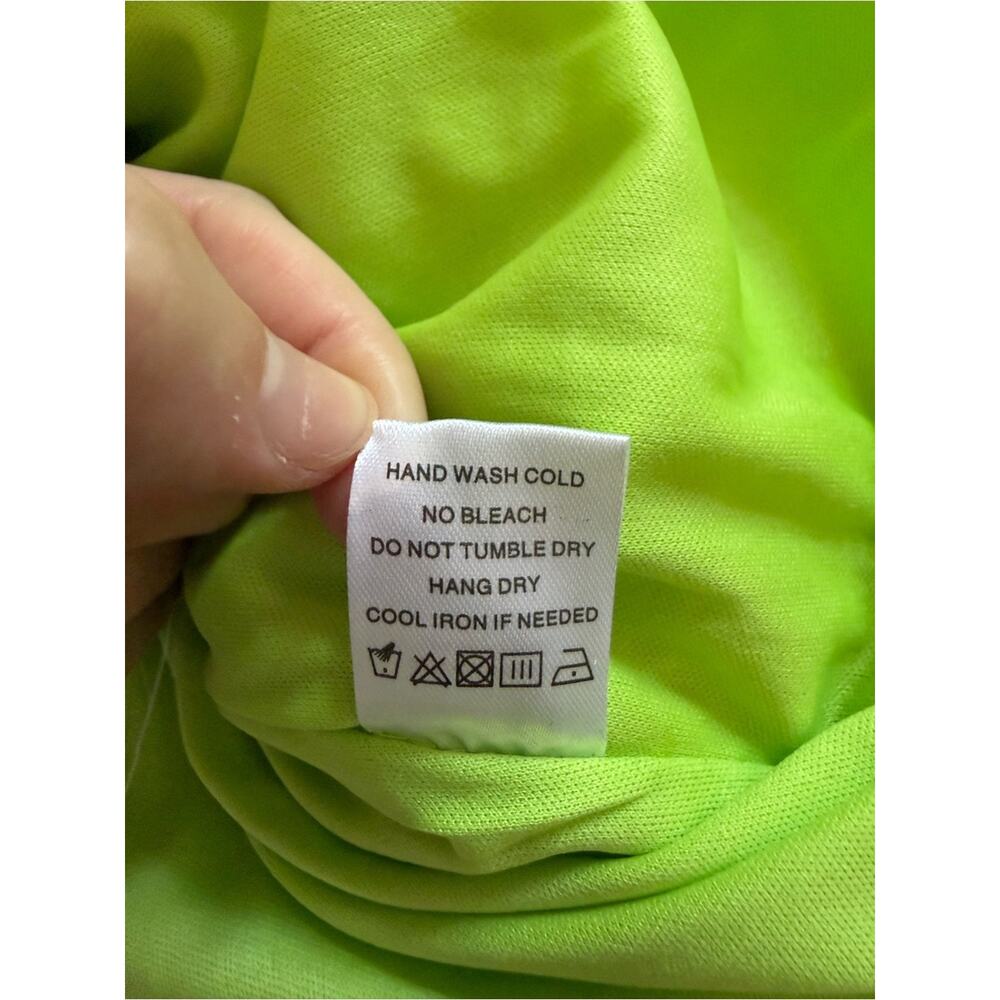 REVOLVE Superdown Kerrie Deep V Dress Metallic Green Ruched Mini Dress Small - Picture 9 of 10
